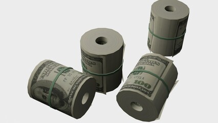 Money Roll Bundle with white background