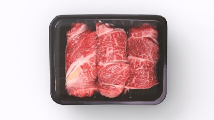 meat packet with white background