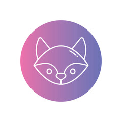 Fox vector icon stock illustration