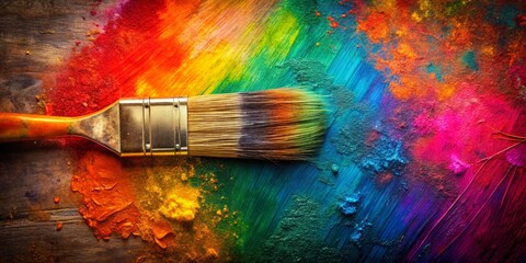 Fototapeta premium Vibrant Grunge Brush and Textured Paint Background