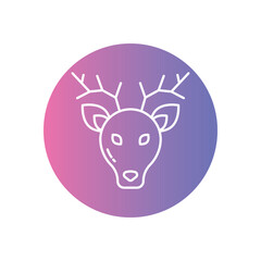 Deer vector icon stock illustration