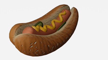 Hot Dog with white background