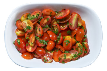 healthy food dish with salad greens vegetables seasoned salad vegan lunch tomato and onion