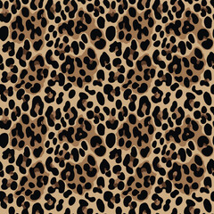 leopard pattern modern print, seamless vector background, design with wild cat spots, stylish skin texture