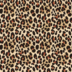 leopard pattern vector seamless animal background texture, trendy classic wild cat design