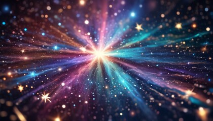 Fototapeta premium A dreamy star background filled with twinkling stars, evoking a sense of wonder and the vastness of the universe, Generative AI