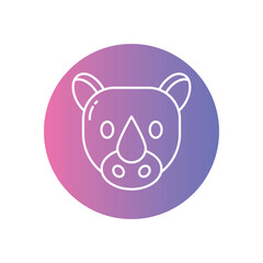 Rhino vector icon stock illustration