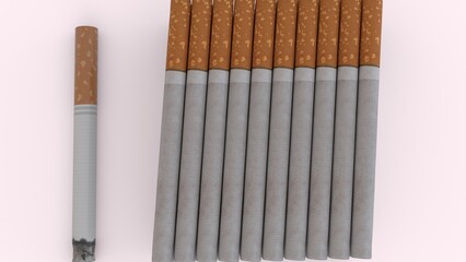cigarette with white background