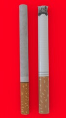 cigarette with red background