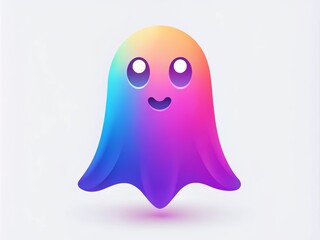 Fototapeta premium Colorful Ghost Icon for Modern Mobile and Web Design