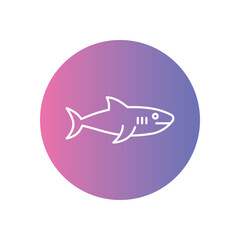 Shark vector icon stock illustration