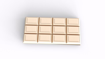 white and dark chocolate with white background