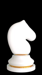 The Knight Chess Piece with black background