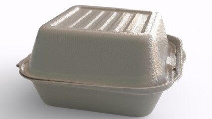 burger box or lunch box with white background