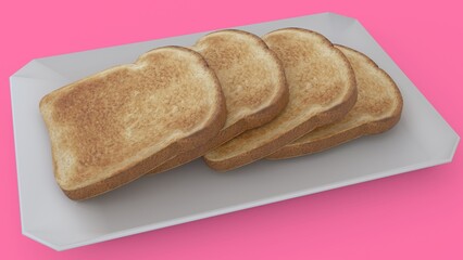 bread on plate with different different backgrounds 4k photos