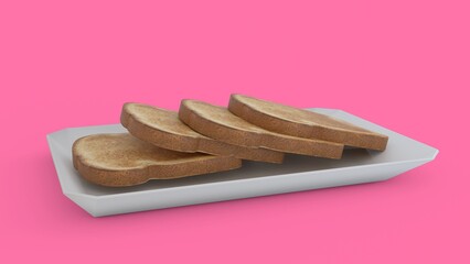 bread on plate with different different backgrounds 4k photos