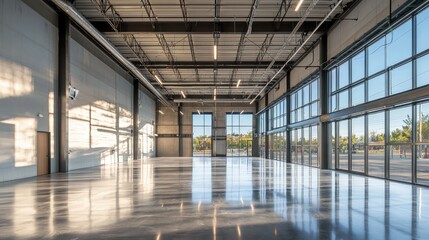 Obraz premium Modern Industrial Manufacturing Space Interior