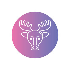 Moose vector icon stock illustration