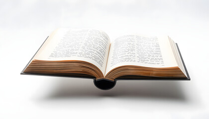 Obraz premium Book Floating In Mid Air isolated with white highlights, png