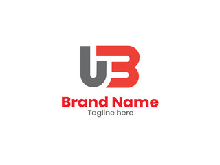 Obraz premium UB logo. UB design. BU letter logo design . Initial letter UB monogram logo. 