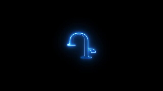 Neon icon letter Armenia is the Armenian Dram