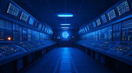 Fototapeta premium Advanced physics lab analyzes cosmic ray interactions and particle behavior in real-time 