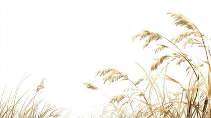 Tall grasses dance lightly in the summer breeze evoking a sense of peace and serenity