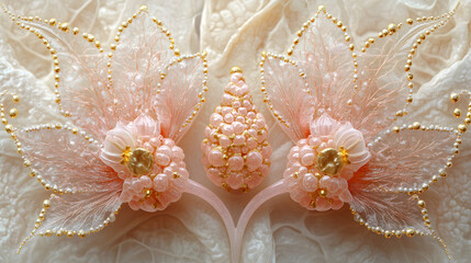 Elegant and Serene Artistic Representation of the Thyroid Gland Incorporating Feminine Elements, Healing Aesthetics, and Holistic Wellness Themes