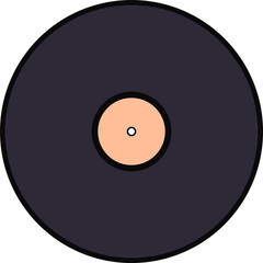Classic LP vinyl record Vintage long play record for gramophone