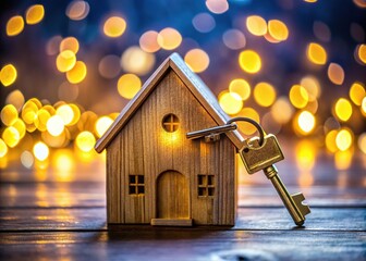 'Golden Keys to a Fresh Start: Minimalist Homeownership and Real Estate Flat Lay'