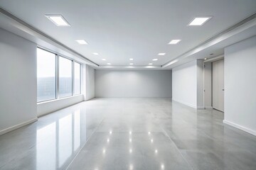 Gradient Gray and White Empty Studio Room - Ideal for Background or Banner