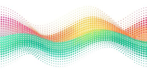 Abstract Colorful Dotted Wave Background, abstract, design