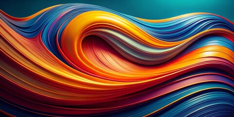 Obraz premium Abstract Swirling Color Gradient, digital art, abstract art, ,