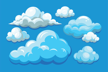 Modern Cloud Computing Vector Set