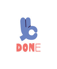 done okay hand sign sticker