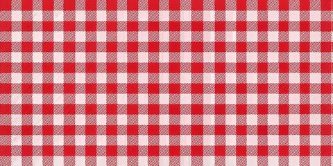 Red and White Checkered Pattern, Seamless Background, Gingham, Texture, Plaid