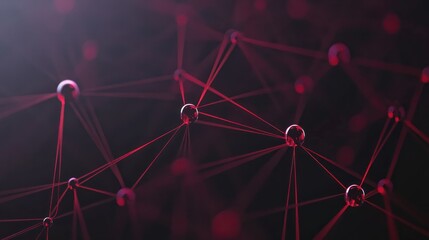 Abstract network connection with nodes