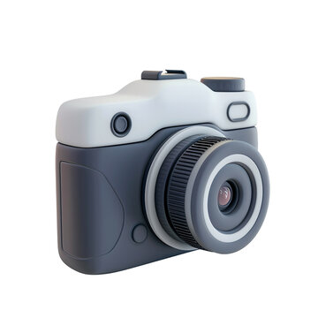 recommend clip art: Simplified 3d icon of camera clip art