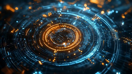 Holographic design lights up the digital space, waiting for your text
