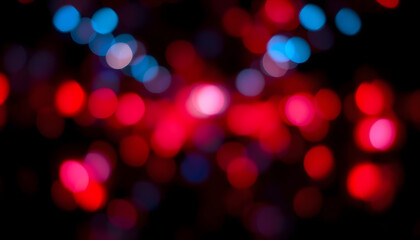 Obraz premium abstract red, blue and black defocused background. bokeh lights isolated with white highlights, png