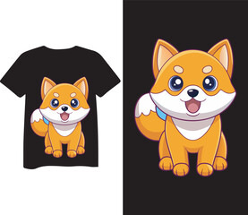 cute dog vector t-shirt deign 