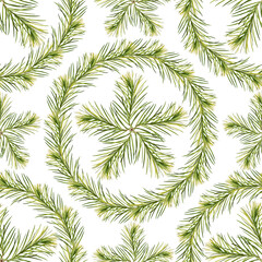 Seamless floral pattern. Abstract pattern of young tea tree branches (Melaleuca alternifolia). Pattern for wrapping paper, greeting cards, invitations, fabric, prints, wallpapers.