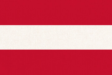 Flag of Austria. Austria civil flag on fabric surface. Austrian national flag