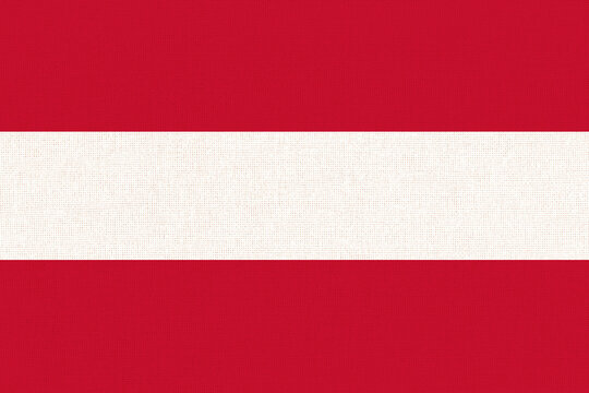 Flag of Austria. Austria civil flag on fabric surface. Austrian national flag