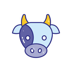 Cow vector icon stock illustration