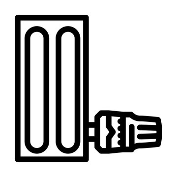 recommend clip art: heat thermostat radiator line icon vector. heat thermostat radiator sign. isolated contour symbol black illustration