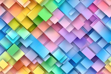 A clean and modern vector tile design of geometric shapes in vibrant colors, arranged in a seamless pattern for backgrounds.