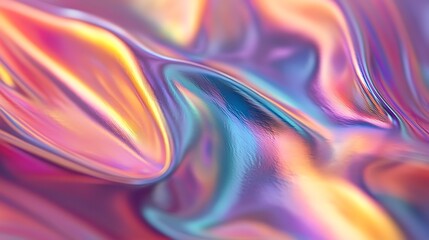 A glossy holographic logo shines, offering ample text space
