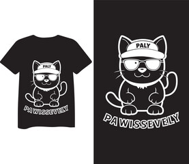 Fototapeta premium paly cat vector t-shirt deign