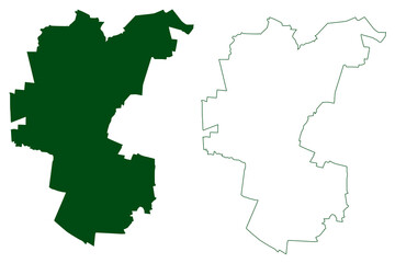 Celaya municipality (Free and Sovereign State of Guanajuato, Mexico, United Mexican States) map vector illustration, scribble sketch Celaya map